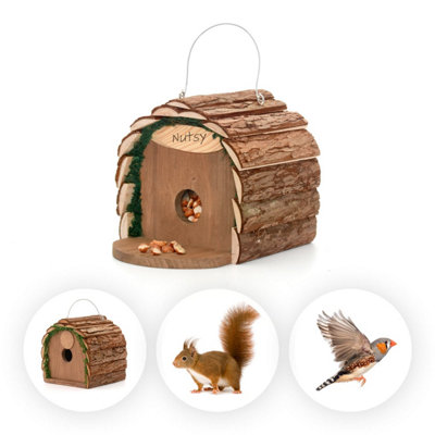 CKB LTD Wooden Squirrel Feeder Or Bird Nesting Box House from B&Q