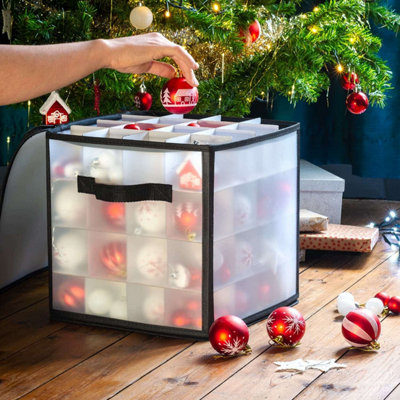Ckb Ltd Christmas Bauble Decorations Storage Box With Compartments Clear from B&Q
