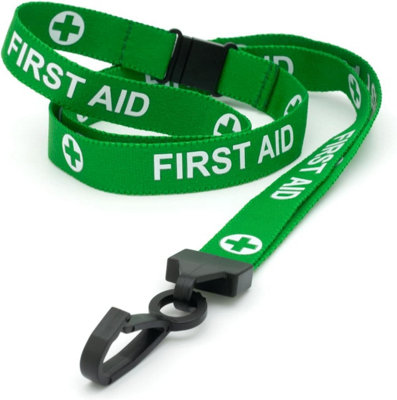 Ckb Ltd Pack Of 10 Green First Aid Lanyards Neck Strap With Safety Breakaway from B&Q