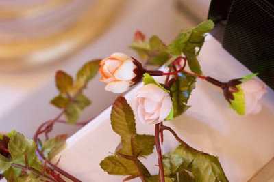 Best Artificial 7Ft Silk Mini Rose Garland / Warm White from B&Q