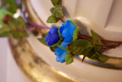 Best Artificial 7Ft Silk Mini Rose Garland / Blue from B&Q
