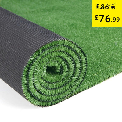 B&Q -  8mm Grass2Mx5M (6.5Ft X 16.4Ft)10M² Child & Pet Friendly Easy Install Turf Roll Uv Stable Artificial Lawn