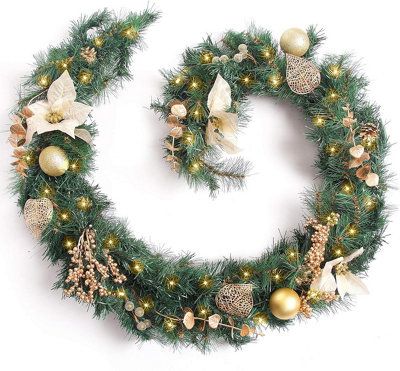 B&Q -  100 Golden Warm White Led Battery String Lights For Christmas Garlands
