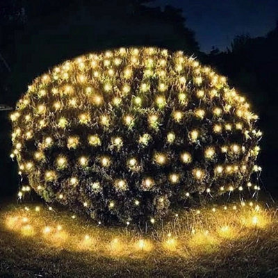 Best Artificial 2M X 2M Warm White Outdoor Connectable Christmas Net Lights With 120 Leds Mains Powered from B&Q
