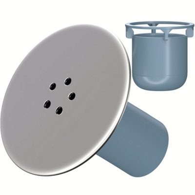 HNNHOME Shower Drain Cover With Hair Catcher, 90mm/115mm Shower Plughole Cover, Fast Flow Shower Tray Waste(Blue)