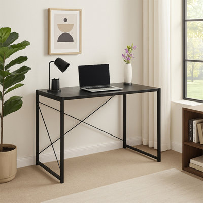 House Of Home Multifunction Folding Desk Portable Compact Computer Table In Black 100Cm from B&Q
