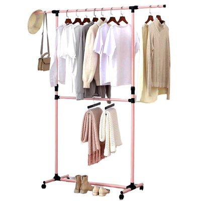 House Of Home 2 Tier Clothes Rail Pink - Image 6