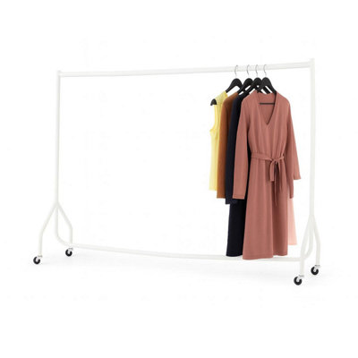 House Of Home Heavy Duty Foldable Clothes Rail 122 x 150 x 46cm White - Image 4