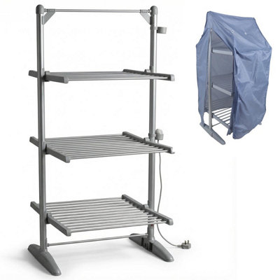 House Of Home 3 Tier Heated Clothes Airer With Drying Cover  24 Bars Energy Efficient from B&Q