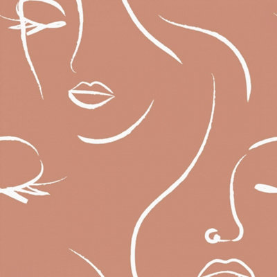 I Love Wallpaper Belle Wallpaper In Terracaotta