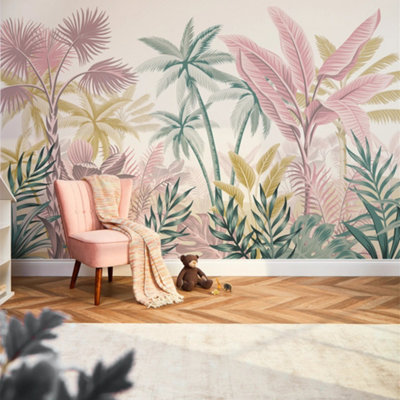 I Love Wallpaper Jungle Escape Mural In Multicoloured from B&Q