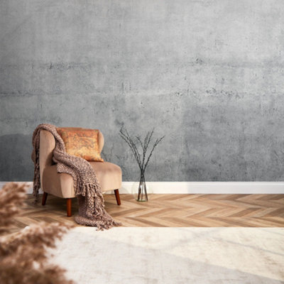 I Love Wallpaper Ombre Concrete Mural In Grey (300Cm X 240Cm) from B&Q