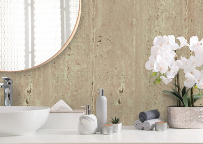 Aquabord 2X Shower Wall Panels BundleClassic MarbleOffer Includes 1 Panel1 Tube AdhesiveAnd 1 Edge Trim from B&Q