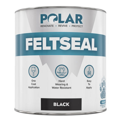 Polar Black Felt Seal Instant Waterproof Roof Sealant For All Felt Roofs 500Ml