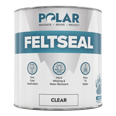 Polar Felt Seal Clear, Instant Waterproof Roof Sealant For All Felt Roofs 500Ml