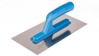 Toolty Stainless Steel Trowel With Plastic Handle - 270Mm - For Adhesive Mortars Tiles Tiling Plastering Rendering Diy