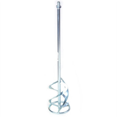 Toolty Professional Mixing Paddle Stirrer Mixer Whisk Agitator 140X600mm M14 Thread Galvanized Steel For Concrete Plaster Diy from B&Q