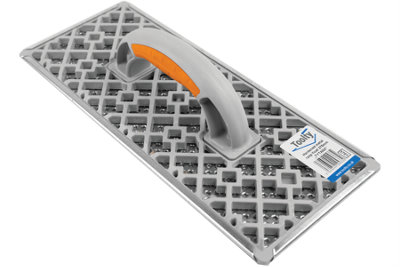 Toolty Hardened Metal Render Rasp Float With Ergonomic Rubbr Handle 375mm Galvanized For Styrofoam Insulation Work Diy from B&Q