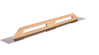 Toolty Stainless Steel Smooth Trowel Wooden Handle 1000mm Rendering Plastering - Image 3