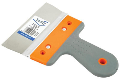 Toolty Filling Taping Spatula With Rubber Handle On Aluminium Profile 150/60mm Stainless Steel For Plastering Finishing Rendering from B&Q