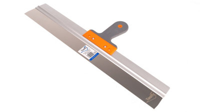 Toolty Filling Taping Spatula With Rubber Handle On Aluminium Profile 600/60mm Stainless Steel For Plastering Finishing Rendering from B&Q