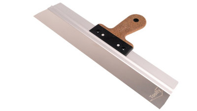 Toolty Filling Taping Spatula With Cork Handle On Aluminium Profile 450/60mm Stainless Steel For Plastering Finishing Rendering from B&Q