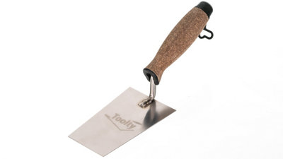 Toolty Bucket Trowel With Cork Handle 130mm Stainless Steel For Scooping And Scraping Mortar Cement Plaster Masonry Brickwork from B&Q