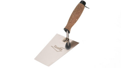 Toolty Bucket Trowel With Cork Handle 150mm Stainless Steel For Scooping And Scraping Mortar Cement Plaster Masonry Brickwork from B&Q