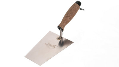 Toolty Bucket Trowel With Cork Handle 160mm Stainless Steel For Scooping And Scraping Mortar Cement Plaster Masonry Brickwork from B&Q