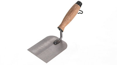 Toolty Margin Plastering Trowel With Wooden Handle 100mm Grinded Carbon Steel For Brickwork And Plastering Rendering Diy from B&Q
