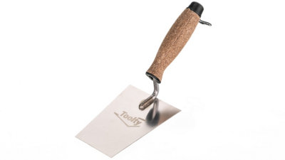Toolty Bucket Trowel With Wooden Handle 140mm Stainless Steel For Scooping And Scraping Mortar Cement Plaster Masonry Brickwork K from B&Q