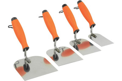 Toolty Stucco Wall Putty Finishing Trowel With Rubber Handle Set 4Pcs6080100120mm For Brickwork Rendering Diy from B&Q