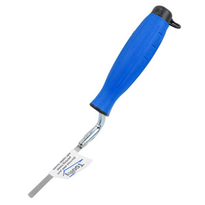 Toolty Tuck Pointing Jointing Finger Trowel With Rubber Handle 6mm Stainless Steel Diy from B&Q