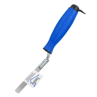 Toolty Tuck Pointing Jointing Finger Trowel With Rubber Handle 12mm Stainless Steel Diy from B&Q