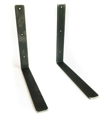 Rustic Shelf Brackets Scaffold Board Heavy Duty Industrial Steel Metal No Lip from B&Q