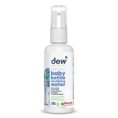 Eco360 Dew Disinfect Baby Bottle Sterilising Water No-Rinse, Allergy Uk Certified  65Ml Travel Size