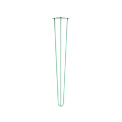 Dt Ironcraft Table LegHairpin Leg Solid Steel(H)28 Inch / 71Cm3 Rod (Dia)10mm (1 Leg Mint Powder Coated) from B&Q