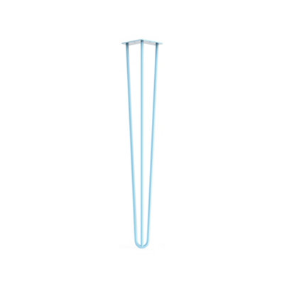 Dt Ironcraft Table LegHairpin Leg Solid Steel(H)28 Inch / 71Cm3 Rod (Dia)10mm (1 Leg Blue Powder Coated) from B&Q