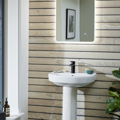 FNX Bathrooms Demist Led Mirror Vertical Potrait Wall Mounted Led Bathroom from B&Q