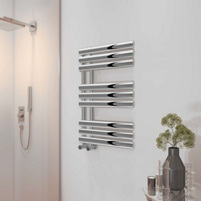 FNX Bathrooms Bubly Bathrooms Savolina 500X1000 Chrome Designer Towel RadiatorModern Steel Ladder Rail from B&Q