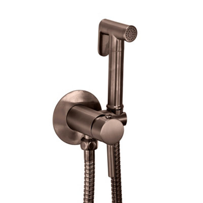 Fnx Bathrooms Brushed Bronze Wall-Mounted Bidet Douche Spray Kit With Manual Handset & Valve from B&Q
