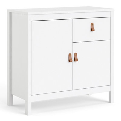 B&Q -  Barcelona Sideboard 2 Doors + 1 Drawer In White