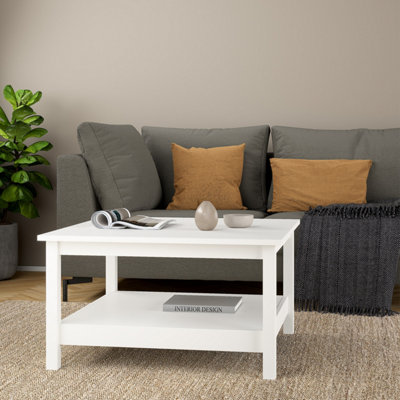 B&Q -  Barcelona Coffee Table In White