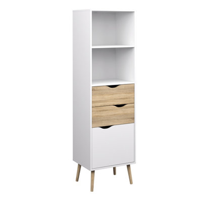 Furniture To Go Oslo Bookcase 2 Drawers 1 Door In White And Oak from B&Q