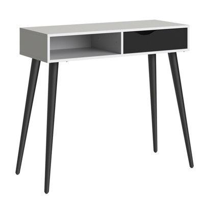 Furniture To Go Oslo Console Table 1 Drawer 1 Shelf In White And Black Matt from B&Q