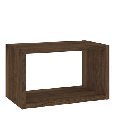 B&Q -  Cube Floating Wall Shelf Unit In Walnut