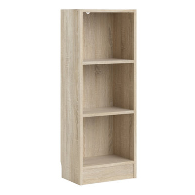 Furniture To Go Basic Low Narrow Bookcase (2 Shelves) In Oak