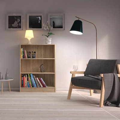 Furniture To Go 4 You Medium Wide Bookcase - Oak - Image 5