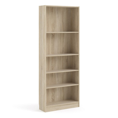 Furniture To Go Basic Tall Wide Bookcase (4 Shelves) In Oak
