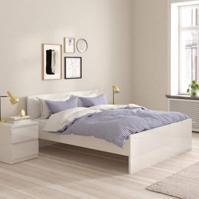 Furniture to Go - Florence Double Bed Frame - High Gloss - White - Image 3